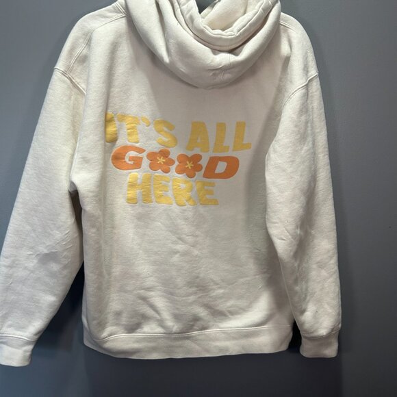 Cream "It's All Good Here" hoodie - Picture 1 of 3